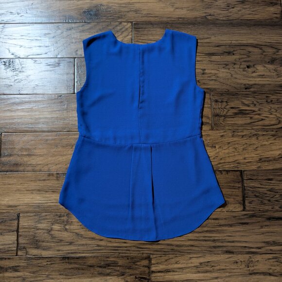 RW&CO peplum keyhole sleeveless top blue size XS - Picture 16 of 16